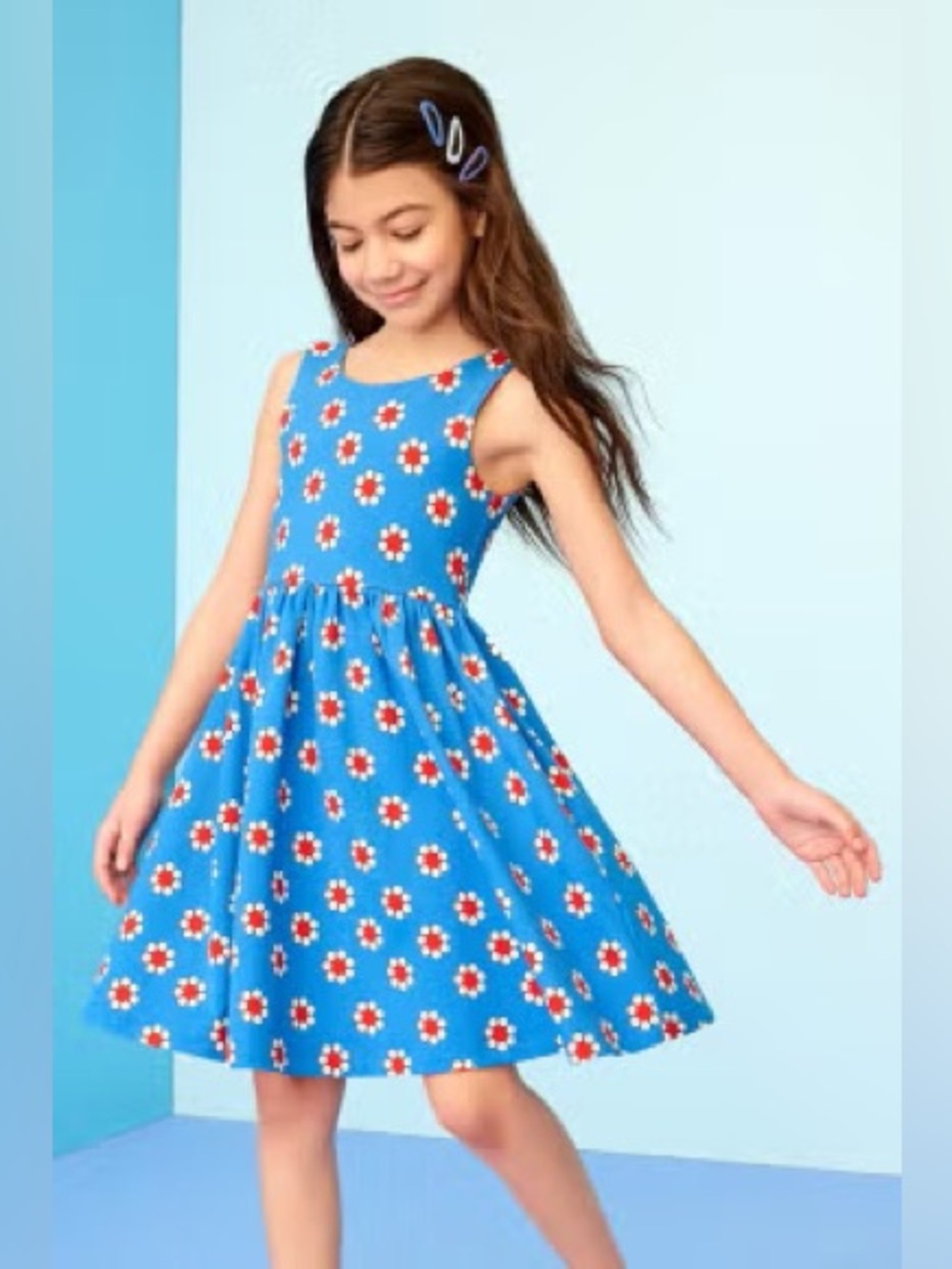 NWOT Hanna Andersson Sleeveless Bow Back Skater Dress with Pockets Bloomers 2T